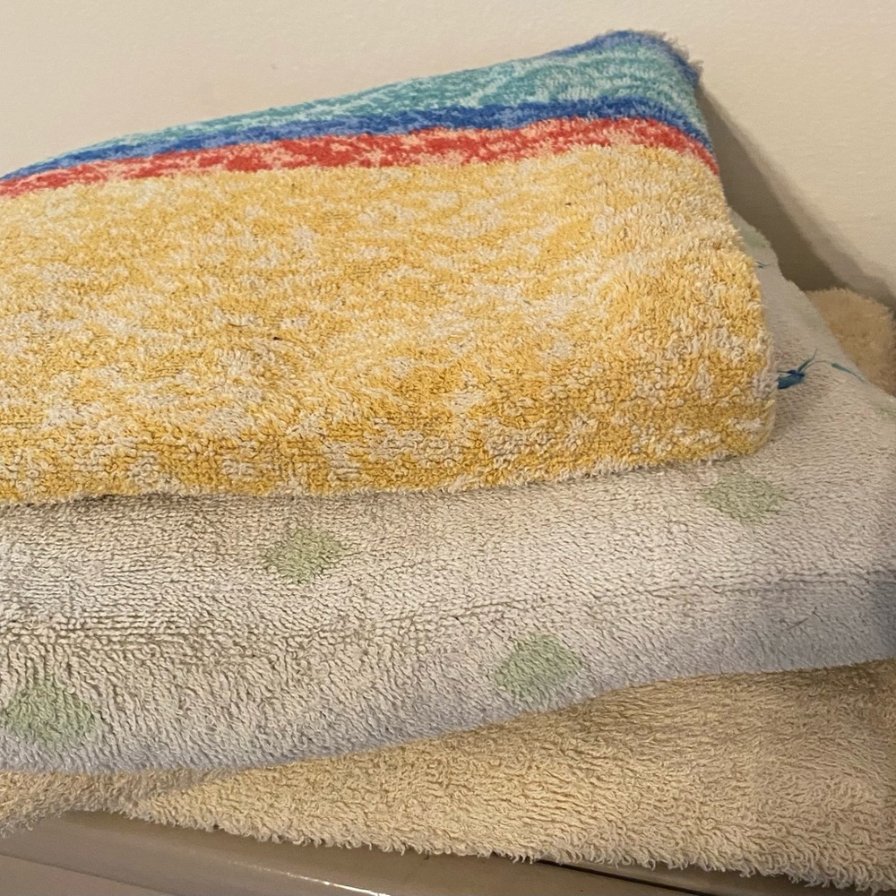 Used Hand Towels and European Hand Mitts
